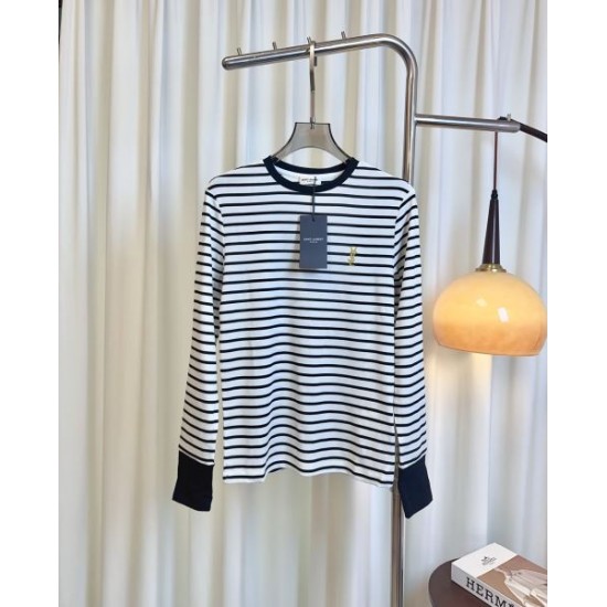 YSL イヴ サンローラン 長袖Tシャツ 2025秋冬新作 カッコよく決まる人気Tシャツ