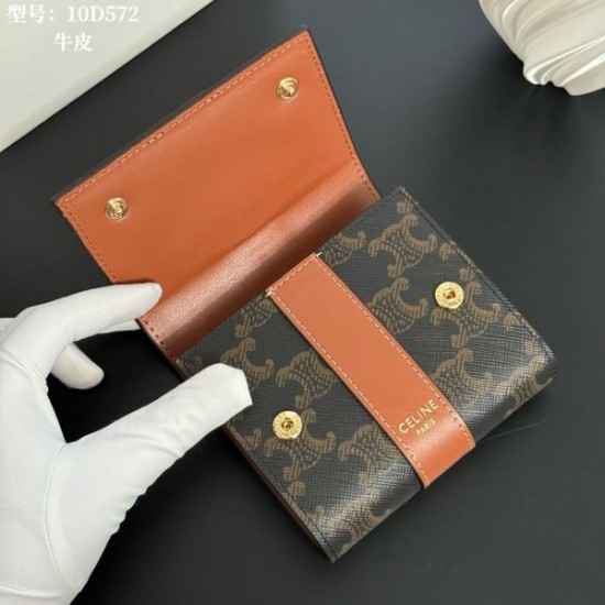 2026新品 三つ折り財布 CELINE セリーヌ デイリー使い最適 ミニ財布人気モデル