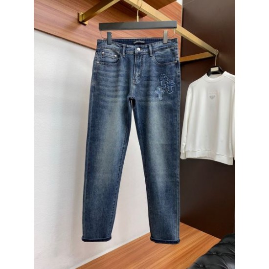 2026新品 ジーンズ CHROME HEARTS クロムハーツ 定番人気の薄手ソフトデニム