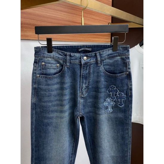 2026新品 ジーンズ CHROME HEARTS クロムハーツ 定番人気の薄手ソフトデニム